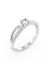 White Gold & Diamond Ring For Women KRC10317
